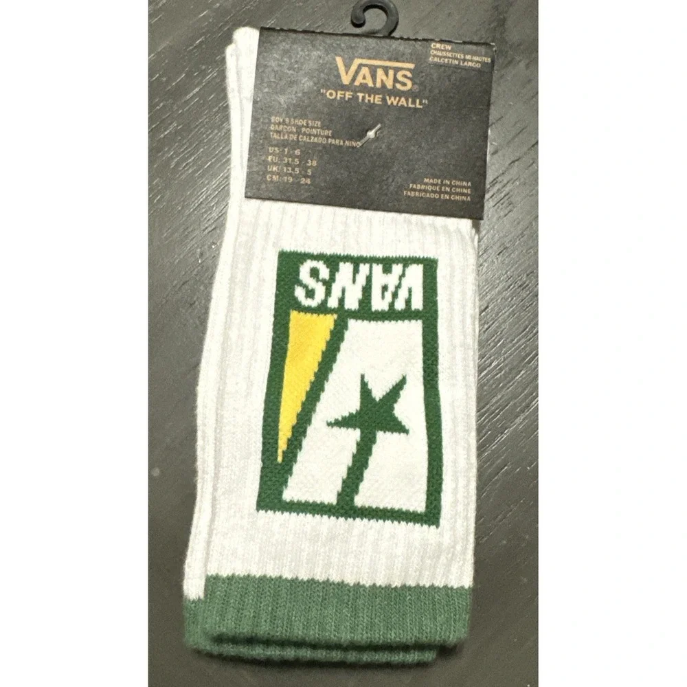 Vans Road Stop Crew Socks Boys Shoe Size 1-6‎